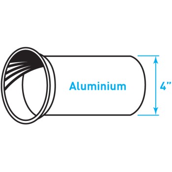 Truck Exhaust 20º Plain Lipped Flange, Aluminized Steel - 4" Diameter